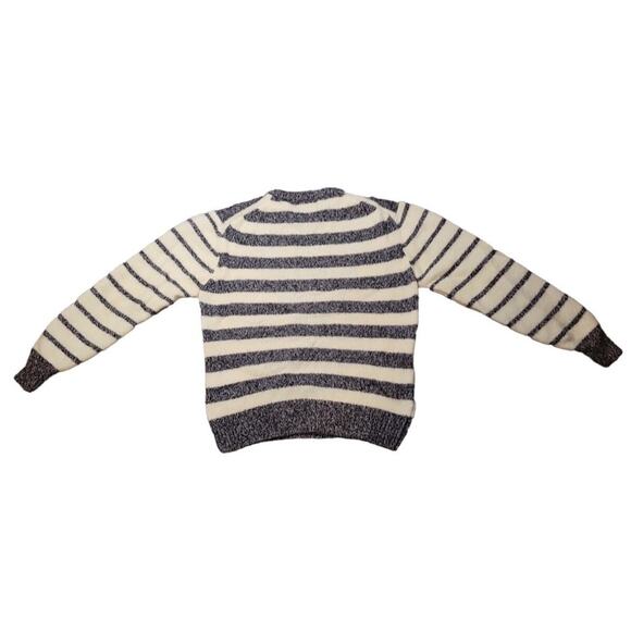 🩶 VTG 80s Wool Sweater – Men’s L – Gray/Ivory Diamond Knit Crewneck – Geometric - Picture 2 of 7